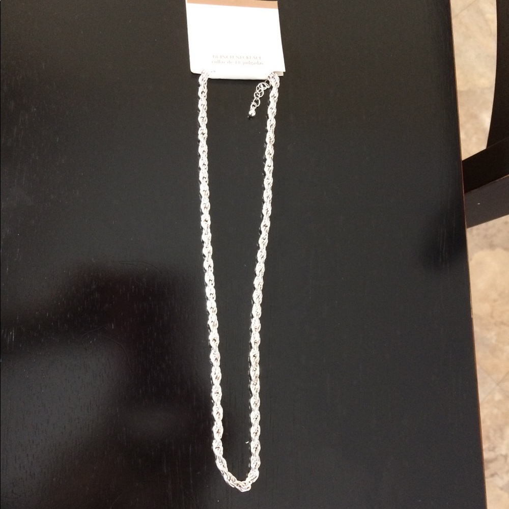 Silver rope necklace